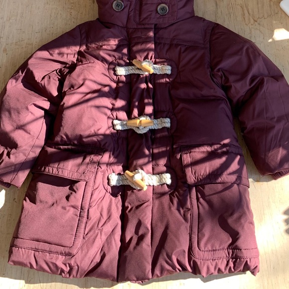Crewcuts burgundy puffer coat SZ 2T - Picture 4 of 8